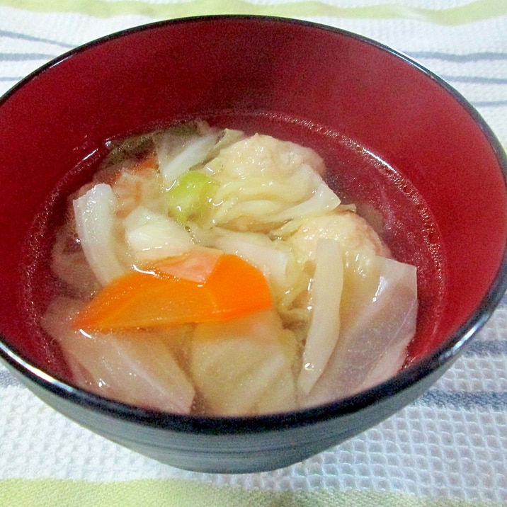 肉団子とキャベツの中華スープ